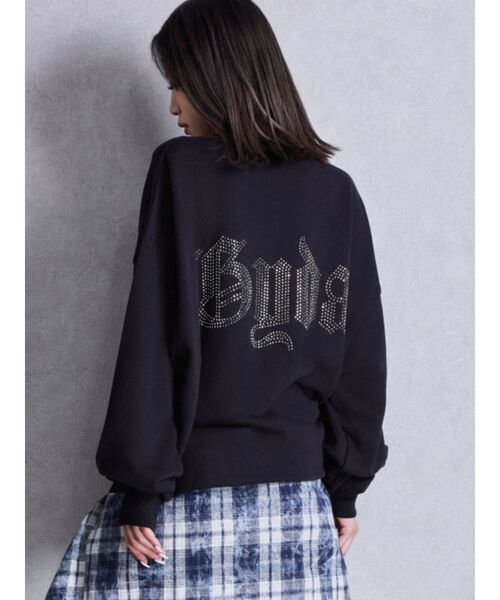 GYDA（ジェイダ）の「グレーはWEB限定カラー！GG BACK bijouプルオーバー（パーカー・レディース・オフホワイト/グレー/ブラック/ピンク・FREE）」の5枚目の写真