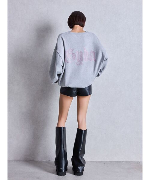 GYDA（ジェイダ）の「グレーはWEB限定カラー！GG BACK bijouプルオーバー（パーカー・レディース・オフホワイト/グレー/ブラック/ピンク・FREE）」の11枚目の写真