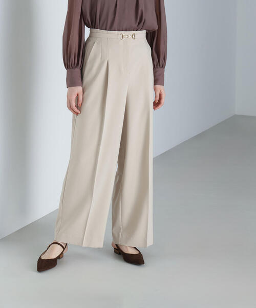 NATURAL BEAUTY BASIC（ナチュラルビューティーベーシック）の「◇ビットベルトワイドパンツ（その他パンツ・レディース・ネイビー/ライトグリーン/ベージュ・P/S/MEDIUM/SMALL）」の9枚目の写真