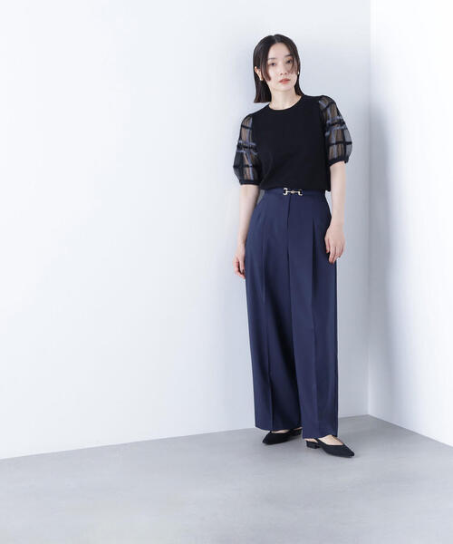 NATURAL BEAUTY BASIC（ナチュラルビューティーベーシック）の「◇ビットベルトワイドパンツ（その他パンツ・レディース・ネイビー/ライトグリーン/ベージュ・P/S/MEDIUM/SMALL）」の18枚目の写真