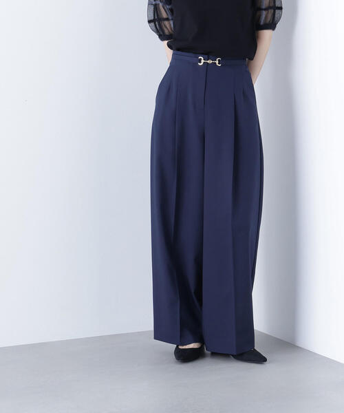 NATURAL BEAUTY BASIC（ナチュラルビューティーベーシック）の「◇ビットベルトワイドパンツ（その他パンツ・レディース・ネイビー/ライトグリーン/ベージュ・P/S/MEDIUM/SMALL）」の16枚目の写真