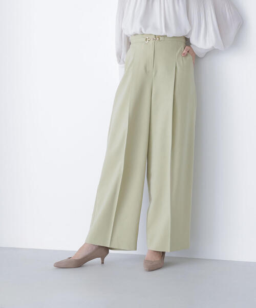 NATURAL BEAUTY BASIC（ナチュラルビューティーベーシック）の「◇ビットベルトワイドパンツ（その他パンツ・レディース・ネイビー/ライトグリーン/ベージュ・P/S/MEDIUM/SMALL）」の13枚目の写真