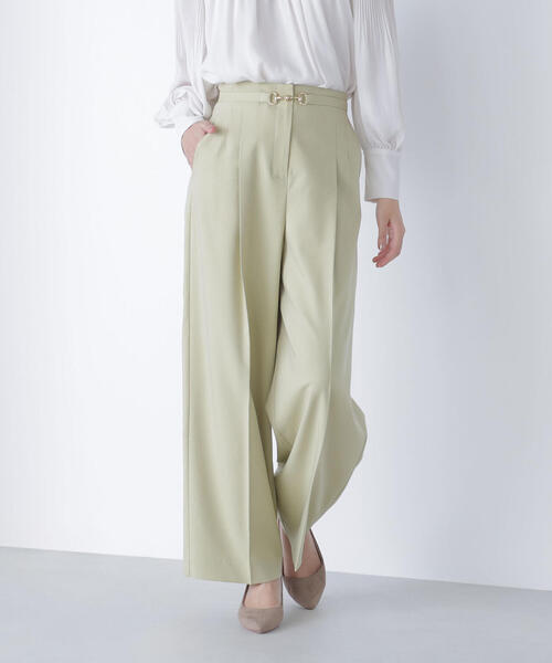 NATURAL BEAUTY BASIC（ナチュラルビューティーベーシック）の「◇ビットベルトワイドパンツ（その他パンツ・レディース・ネイビー/ライトグリーン/ベージュ・P/S/MEDIUM/SMALL）」の12枚目の写真