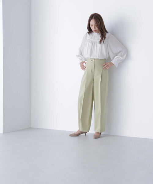 NATURAL BEAUTY BASIC（ナチュラルビューティーベーシック）の「◇ビットベルトワイドパンツ（その他パンツ・レディース・ネイビー/ライトグリーン/ベージュ・P/S/MEDIUM/SMALL）」の11枚目の写真