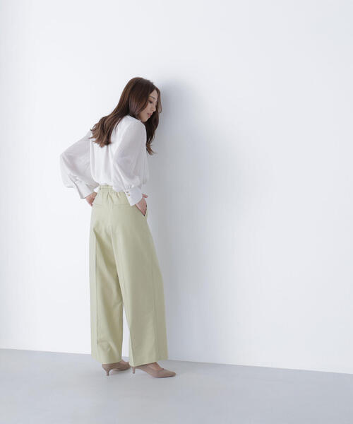 NATURAL BEAUTY BASIC（ナチュラルビューティーベーシック）の「◇ビットベルトワイドパンツ（その他パンツ・レディース・ネイビー/ライトグリーン/ベージュ・P/S/MEDIUM/SMALL）」の10枚目の写真