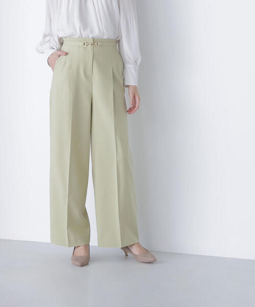 NATURAL BEAUTY BASIC（ナチュラルビューティーベーシック）の「◇ビットベルトワイドパンツ（その他パンツ・レディース・ネイビー/ライトグリーン/ベージュ・P/S/MEDIUM/SMALL）」の7枚目の写真