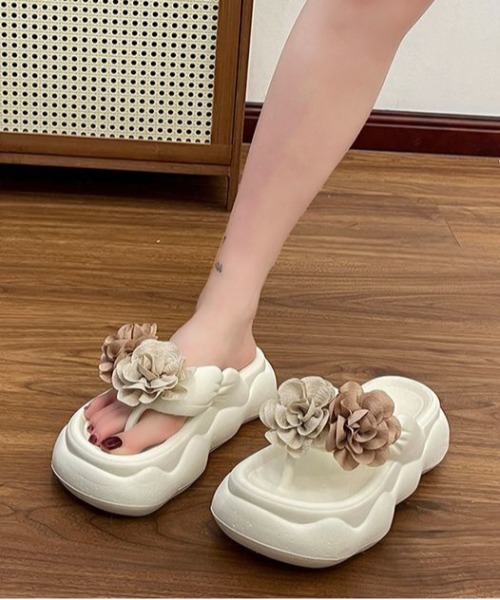 gossip!ロサンゼルス(ゴシップロサンゼルス)の「厚底サンダル リボン デザインミュールサンダル 美脚 夏 Y2K 水着OK(サンダル・レディース・ブラック・M/L/XL)」の13枚目の写真