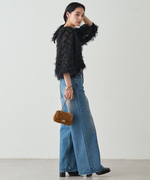 LOUNGEDRESS(ラウンジドレス)の「ハイウエストデニムパンツ(デニムパンツ・レディース・ブルー・SMALL/MEDIUM)」の6枚目の写真