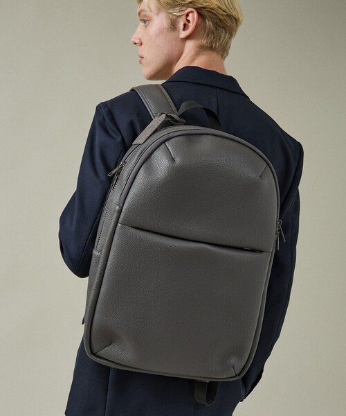 ABAHOUSE（アバハウス）の「【WEB別注】シボレザー スマートリュック / バックパック / 15.0インチPC対応 / A4サイズ対応可能（バックパック/リュック・メンズ・ネイビー/ブラック/グレー・フリー）」の10枚目の写真