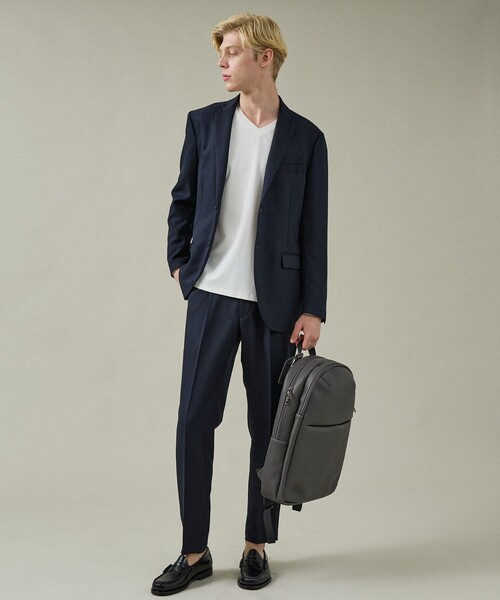 ABAHOUSE（アバハウス）の「【WEB別注】シボレザー スマートリュック / バックパック / 15.0インチPC対応 / A4サイズ対応可能（バックパック/リュック・メンズ・ネイビー/ブラック/グレー・フリー）」の9枚目の写真