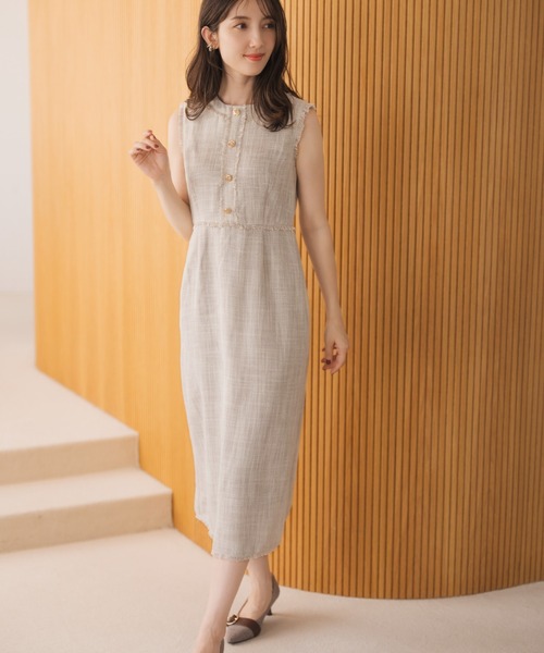 セール】2025秋冬新作 ツイードノースリワンピース（ワンピース