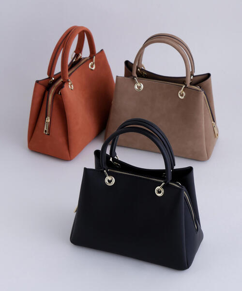 NATURAL BEAUTY BASIC(ナチュラルビューティーベーシック)の「◇【Oggi掲載】ヌベラアイレットトートバッグ(トートバッグ・レディース・ワイン/ブラック/ベージュ・フリ-)」の7枚目の写真