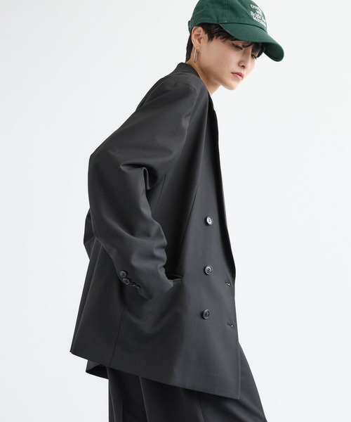 BARNYARDSTORM（バンヤードストーム）の「BARNYARDSTORM / ダブルジャケット / セットアップ対応 【「BABALOG」チャンネルご紹介アイテム】（テーラードジャケット・レディース・チャコール/ブラック・S/M）」の8枚目の写真