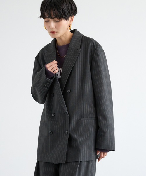 BARNYARDSTORM（バンヤードストーム）の「BARNYARDSTORM / ダブルジャケット / セットアップ対応 【「BABALOG」チャンネルご紹介アイテム】（テーラードジャケット・レディース・チャコール/ブラック・S/M）」の19枚目の写真