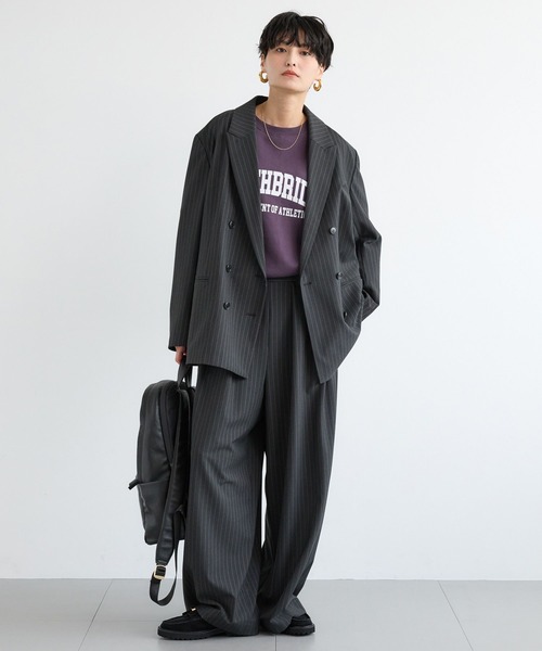 BARNYARDSTORM（バンヤードストーム）の「BARNYARDSTORM / ダブルジャケット / セットアップ対応 【「BABALOG」チャンネルご紹介アイテム】（テーラードジャケット・レディース・チャコール/ブラック・S/M）」の20枚目の写真