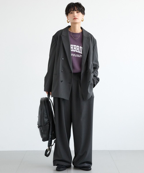 BARNYARDSTORM（バンヤードストーム）の「BARNYARDSTORM / ダブルジャケット / セットアップ対応 【「BABALOG」チャンネルご紹介アイテム】（テーラードジャケット・レディース・チャコール/ブラック・S/M）」の21枚目の写真