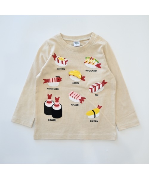 CHEEK ROOM(チークルーム)の「CHEEK ROOM/チークルーム えび祭り ロングTシャツ(Tシャツ/カットソー・キッズ・アイボリー/ピンク/ブルー・80cm/90cm/100cm/110cm/120cm/130cm)」の12枚目の写真