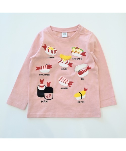 CHEEK ROOM(チークルーム)の「CHEEK ROOM/チークルーム えび祭り ロングTシャツ(Tシャツ/カットソー・キッズ・アイボリー/ピンク/ブルー・80cm/90cm/100cm/110cm/120cm/130cm)」の16枚目の写真