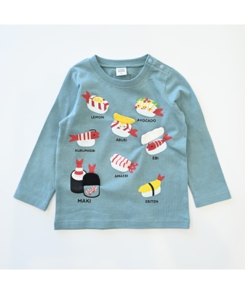 CHEEK ROOM(チークルーム)の「CHEEK ROOM/チークルーム えび祭り ロングTシャツ(Tシャツ/カットソー・キッズ・アイボリー/ピンク/ブルー・80cm/90cm/100cm/110cm/120cm/130cm)」の19枚目の写真
