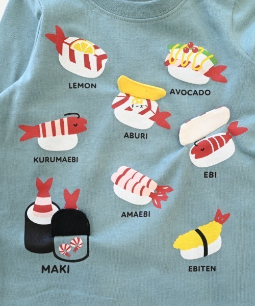 CHEEK ROOM(チークルーム)の「CHEEK ROOM/チークルーム えび祭り ロングTシャツ(Tシャツ/カットソー・キッズ・アイボリー/ピンク/ブルー・80cm/90cm/100cm/110cm/120cm/130cm)」の20枚目の写真