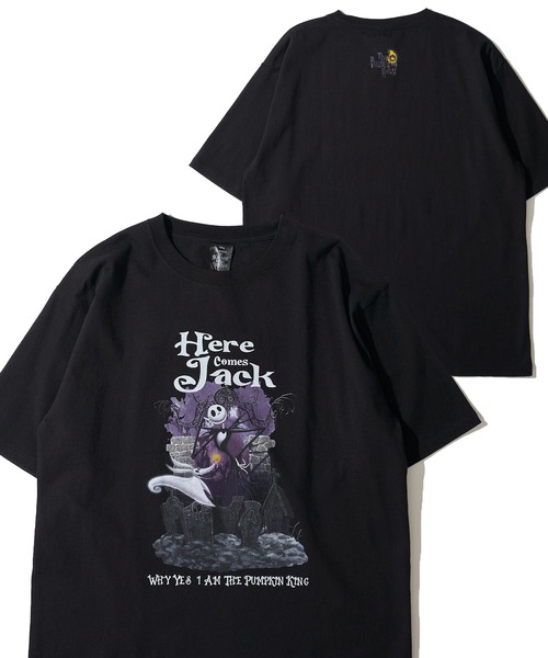 GBH グラフィックプリント Tシャツ ブラック THE NIGHTMARE BEFORE CHRISTMAS】グラフィックプリントTシャツ
