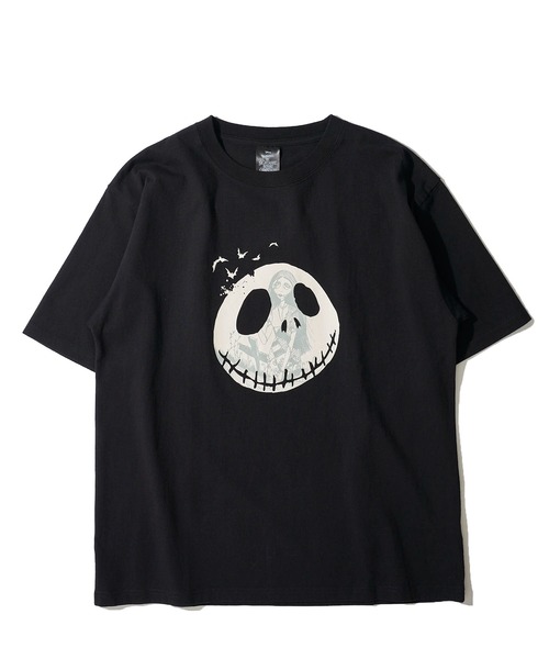 Dimeネイビー Tシャツ グラフィックプリント THE NIGHTMARE BEFORE CHRISTMAS】グラフィックプリントTシャツ