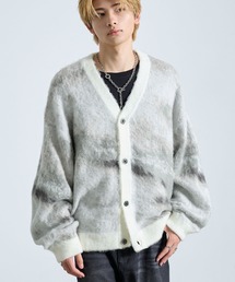 SERACE（セラス）の「【SERACE】Loose silhouette abstract shaggy cardigan / ルーズシルエットアブストラクトシャギーカーディガン（カーディガン/ボレロ・メンズ）」
