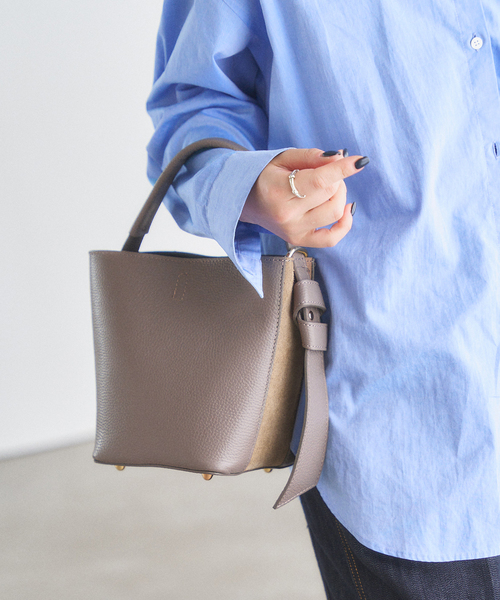 LE TALON（ルタロン）の「MILOS/ミロス S COMBI 2WAYBAG（ハンドバッグ・レディース・ベージュ/ブラック/チャコールグレー・FREE）」の11枚目の写真