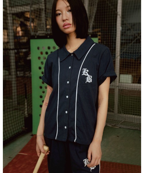 KEBOZ（ケボズ）の「TENJIKU BABY S/S SHIRT（シャツ/ブラウス・レディース・ネイビー・S）」の3枚目の写真