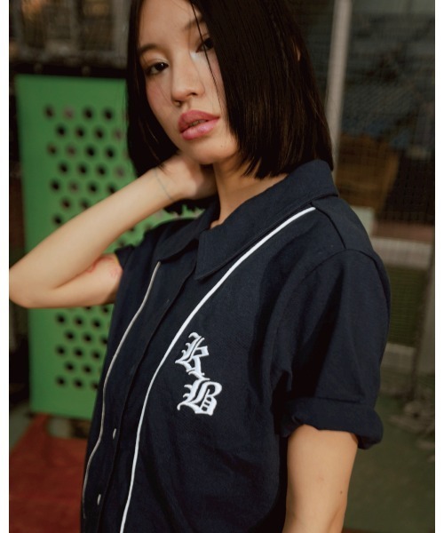 KEBOZ（ケボズ）の「TENJIKU BABY S/S SHIRT（シャツ/ブラウス・レディース・ネイビー・S）」の2枚目の写真