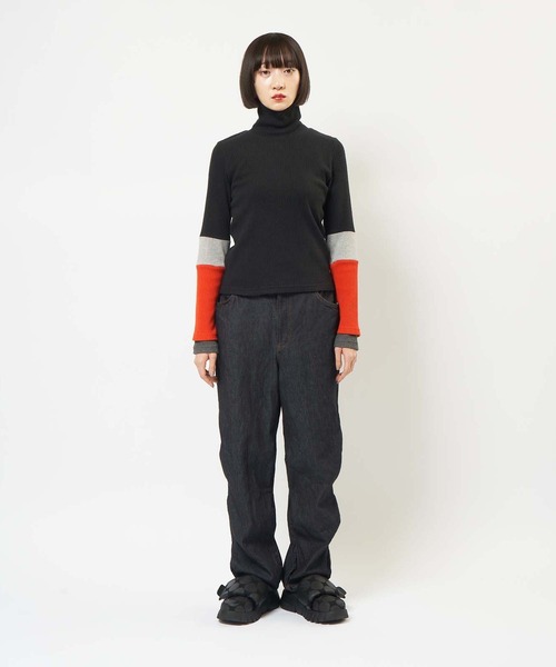 gomme（ゴム）の「【EC限定】ウェーブデニムパンツ（デニムパンツ・レディース・インディゴブルー・MEDIUM）」の19枚目の写真