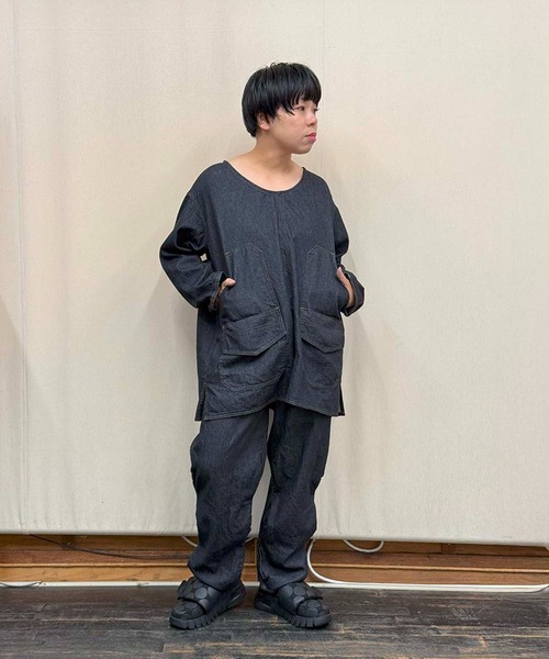 gomme（ゴム）の「【EC限定】ウェーブデニムパンツ（デニムパンツ・レディース・インディゴブルー・MEDIUM）」の22枚目の写真
