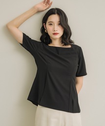 【着るだけでシルエット美人◎】スクエアペプラム