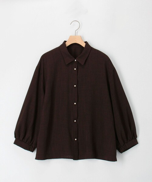 MICO COULIER（ミコクリエ）の「ライトタンブラーパンチングブラウス（シャツ/ブラウス・レディース・ライトグレー/ブラウン/キャメル・38）」の22枚目の写真