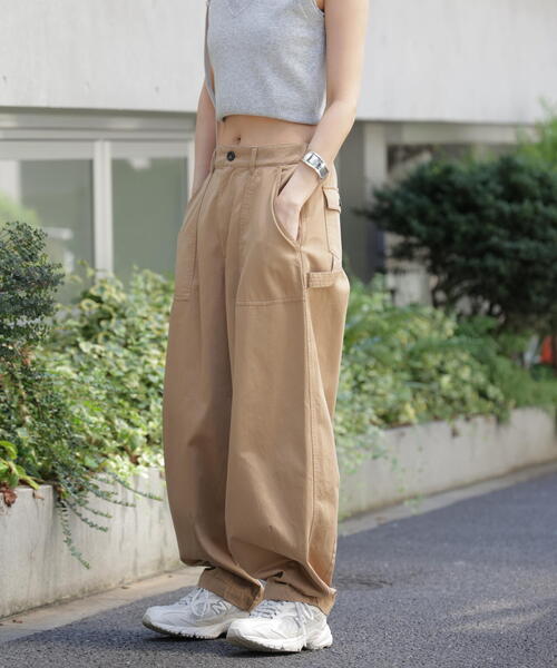 GUNG HO（ガンホー）の「〈フリーズマート別注〉GUNG HO ミリタリーバレルパンツ【低身長サイズ有】（その他パンツ・レディース・ベージュ/カーキ・SMALL/X-SMALL/MEDIUM）」の5枚目の写真