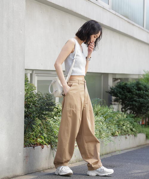 GUNG HO（ガンホー）の「〈フリーズマート別注〉GUNG HO ミリタリーバレルパンツ【低身長サイズ有】（その他パンツ・レディース・ベージュ/カーキ・SMALL/X-SMALL/MEDIUM）」の12枚目の写真