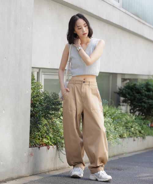 GUNG HO（ガンホー）の「〈フリーズマート別注〉GUNG HO ミリタリーバレルパンツ【低身長サイズ有】（その他パンツ・レディース・ベージュ/カーキ・SMALL/X-SMALL/MEDIUM）」の13枚目の写真