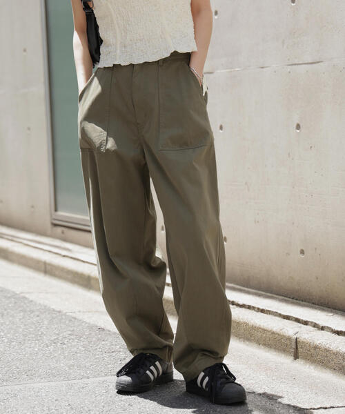 GUNG HO（ガンホー）の「〈フリーズマート別注〉GUNG HO ミリタリーバレルパンツ【低身長サイズ有】（その他パンツ・レディース・ベージュ/カーキ・SMALL/X-SMALL/MEDIUM）」の18枚目の写真