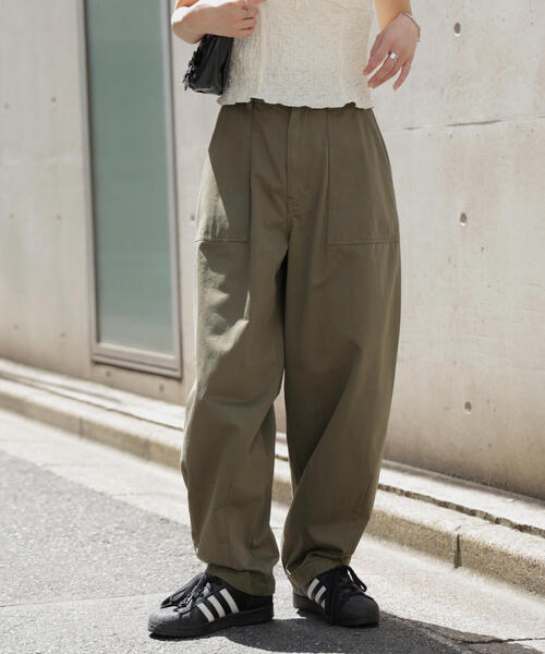 GUNG HO（ガンホー）の「〈フリーズマート別注〉GUNG HO ミリタリーバレルパンツ【低身長サイズ有】（その他パンツ・レディース・ベージュ/カーキ・SMALL/X-SMALL/MEDIUM）」の22枚目の写真