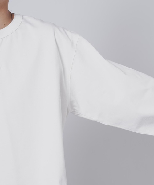B.C STOCK（ベーセーストック）の「【ANTS & ELEPHANTS】ヘンリーネック ロングスリーブTシャツ（Tシャツ/カットソー・メンズ・ホワイト/ブルー系その他/ブラック・MEDIUM/LARGE）」の20枚目の写真