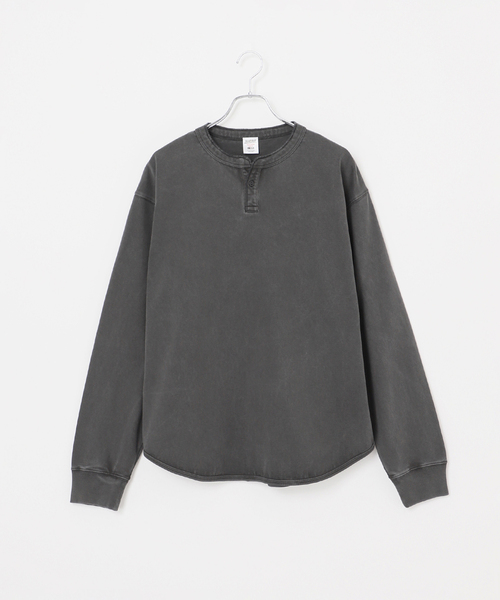 B.C STOCK（ベーセーストック）の「【ANTS & ELEPHANTS】ヘンリーネック ロングスリーブTシャツ（Tシャツ/カットソー・メンズ・ホワイト/ブルー系その他/ブラック・MEDIUM/LARGE）」の15枚目の写真