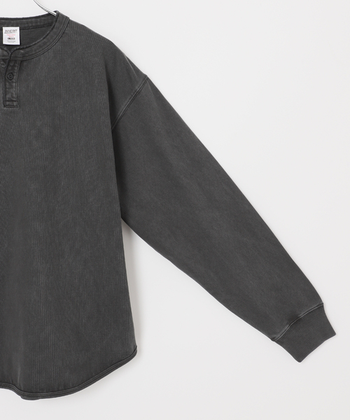B.C STOCK（ベーセーストック）の「【ANTS & ELEPHANTS】ヘンリーネック ロングスリーブTシャツ（Tシャツ/カットソー・メンズ・ホワイト/ブルー系その他/ブラック・MEDIUM/LARGE）」の13枚目の写真