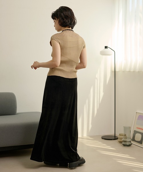 LAULEN(ローレン)の「velor narrow long skirt /ベロアナローロングスカート(スカート・レディース・ブラック/グレー/ブラウン・S/M)」の11枚目の写真