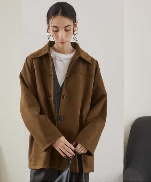 フェイクスエード ジャケット（その他アウター）｜ANGIE（アンジー）の