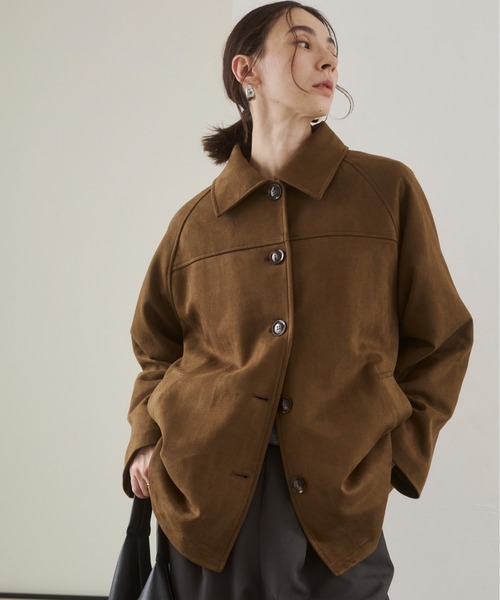 一週間限定値下げ11/9まで　24500→20000円フェイクスエードジャケット セール】フェイクスエード ジャケット（その他アウター）｜ANGIE