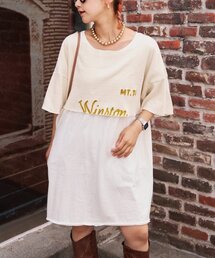 etsinta（エシンタ）の「etsintaオーバーサイズタンク付ショートtee（Tシャツ/カットソー）」