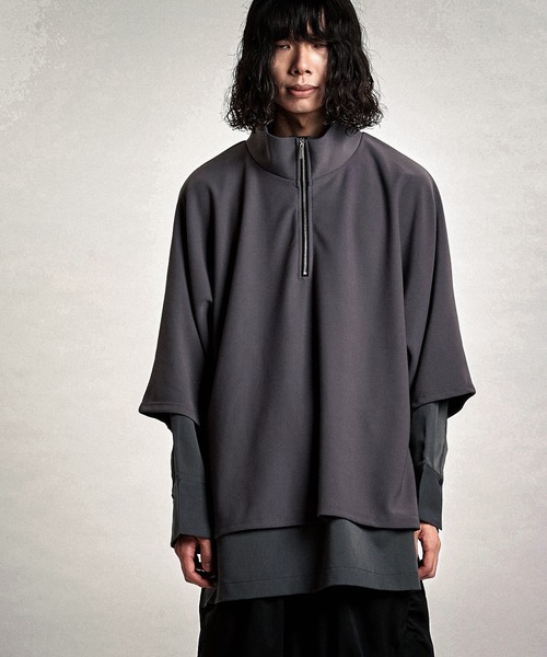 NO ID.（ノーアイディ）の「【NO ID.】Docking Off-Turtle Half Zip Pullover / ドッキング オフタートル ハーフ ジップ プルオーバー（Tシャツ/カットソー・メンズ・ホワイト/ブラック/グレー・ONE SIZE）」の22枚目の写真