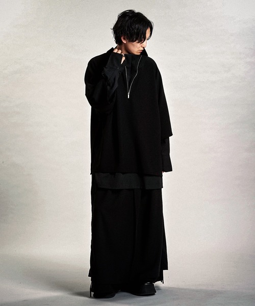 NO ID.（ノーアイディ）の「【NO ID.】Docking Off-Turtle Half Zip Pullover / ドッキング オフタートル ハーフ ジップ プルオーバー（Tシャツ/カットソー・メンズ・ホワイト/ブラック/グレー・ONE SIZE）」の5枚目の写真