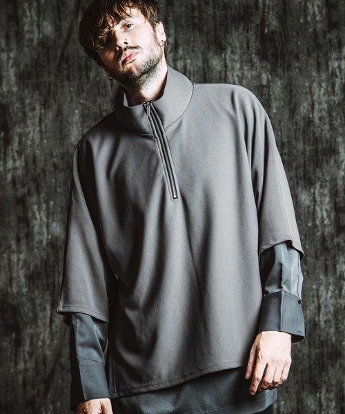 セール】【NO ID.】Docking Off-Turtle Half Zip Pullover