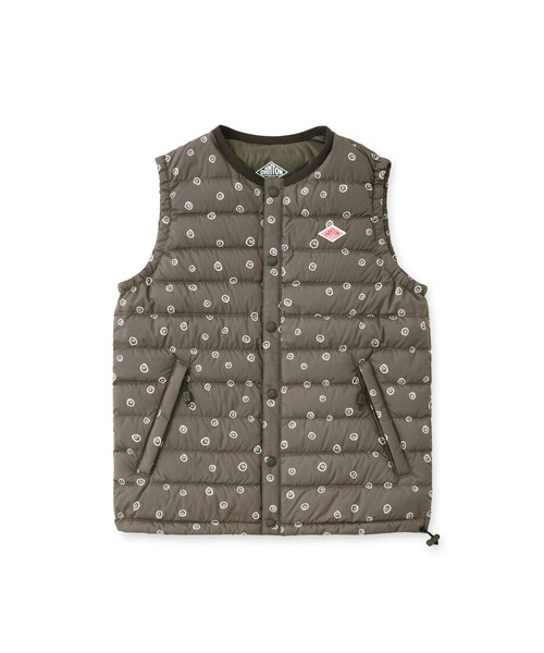 KIDS' INNER DOWN CREWNECK VEST POLKA DOT（ダウンベスト）｜DANTON